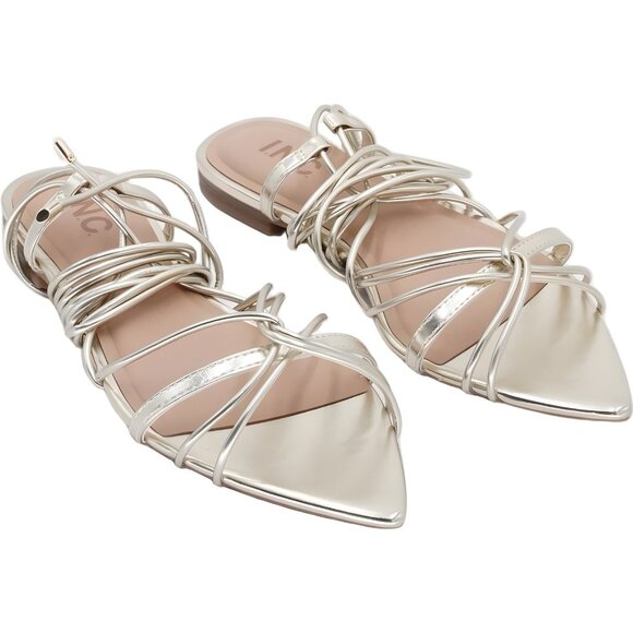 INC International Concepts Kharmaa Gold Strappy Pointed Sandals Women's US 8M - Picture 4 of 6